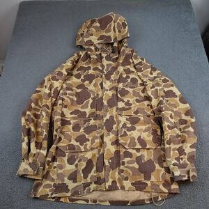 Vintage Mount'n Prairie Jacket Mens Large Brown Camo Thunderwear Parka Hunting